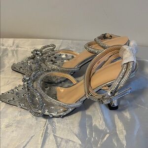 Elegant Silver Women's Heels